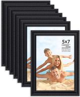 prosperity collection langdon house 5x7 picture frames (black, 12 pack), contemporary frame set for wall mount or table top логотип