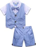 👔 stylish toddler gentleman suit set: formal boys' clothing in suits & sport coats logo