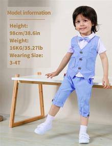 img 3 attached to 👔 Stylish Toddler Gentleman Suit Set: Formal Boys' Clothing in Suits & Sport Coats