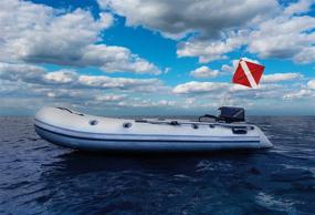 img 1 attached to 🌊 Dive Flag with Removable Stiffening Pole - 20” x 24” for Scuba Diving Spearfishing Freediving: Perfect for Floats, Buoys, Boats & Flagpoles - US Legal Size Diver Down Boat Flag