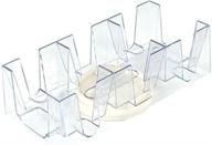 🔄 clear plastic revolving playing card tray - 9 deck with 3 slots логотип