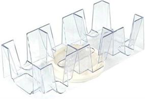 img 1 attached to 🔄 Clear Plastic Revolving Playing Card Tray - 9 Deck with 3 Slots