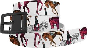 img 1 attached to 👗 Классический белый ремень C4 Equestrian с женской пряжкой - аксессуары