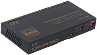 u9 viewhd uhd1x2sa hdmi splitter with 4k to 1080p down scaler and audio extractor - 1x2 out, hdmi 2.0, hdcp 2.2 - 4k60hz hdr, dolby vision - optical, 3.5mm, and hdmi audio output to hdmi avr receiver logo