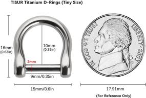 img 3 attached to TISUR D Rings Shackle Polished Titanium