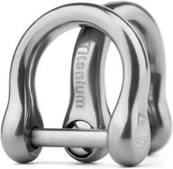 tisur d rings shackle polished titanium logo
