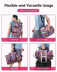 img 3 attached to 🎒 Versatile 40L Laptop Backpack & Waterproof Gym Duffle Bag Combo - Flamingo Red: Ideal for Men, Women, and Teens for Sport, Travel, Hiking, and School