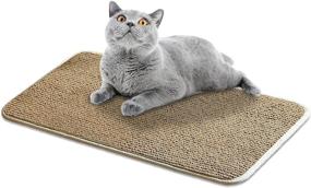 img 4 attached to 🐱 23.6 x 12 Inch Durable Cat Scratching Mat - Matdology Cats Scratcher Pad Rug for Indoor Claw Grinding, Furniture & Carpet Protection