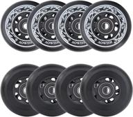 🛼 high-quality aowish inline skate wheels 85a outdoor asphalt formula for hockey roller blades - 8-pack replacement wheel set with abec-9 bearings and aluminum spacers логотип