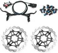 🚴 akantor zoom hydraulic disc brakes mtb sets - front & rear with floating disc rotor 160mm & color bolts - mountain bike components logo