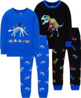 🦖 dinosaur skeleton christmas sleepwear for boys - festive children's clothing logo