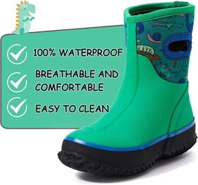 img 3 attached to 👞 PENNYSUE Neoprene Toddler Boots: Girls' and Boys' Outdoor Shoes