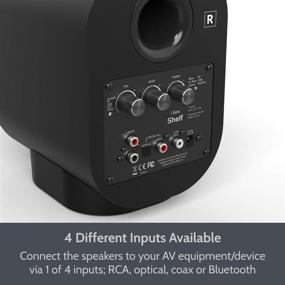 img 2 attached to 🔊 Compact Bluetooth Bookshelf Speakers, Hi-Fi Wireless Studio Monitors - 60W, Professional 4 Inch Kevlar Speaker Drivers with 1 Inch Tweeter & Built-in Amplifier, Performance Tuned