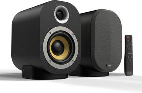 img 4 attached to 🔊 Compact Bluetooth Bookshelf Speakers, Hi-Fi Wireless Studio Monitors - 60W, Professional 4 Inch Kevlar Speaker Drivers with 1 Inch Tweeter & Built-in Amplifier, Performance Tuned