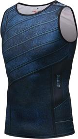 img 3 attached to Red Plume Men's Muscle Tank Top: Cool Dry Compression Shirt for Running Sports