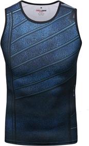 img 4 attached to Red Plume Men's Muscle Tank Top: Cool Dry Compression Shirt for Running Sports