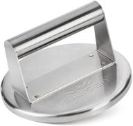 hulisen burger press: stainless steel patty maker for perfectly grilled bbq burgers - 6 inch логотип
