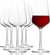 🍷 premium red wine glasses set (6-pack) - elegant, durable & crystal clear stemware for red and white wine - 100% lead free - made in europe - 11.8 ounce логотип