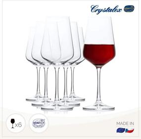 img 2 attached to 🍷 Premium Red Wine Glasses Set (6-Pack) - Elegant, Durable & Crystal Clear Stemware for Red and White Wine - 100% Lead Free - Made in Europe - 11.8 Ounce