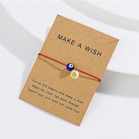 img 3 attached to 🧿 Good Luck Fashion Jewelry: Handmade Blue Evil Eye Bracelet with Red Rope, Constellation Disc Charm Bracelet for Women, Protection & Positive Energies String Link