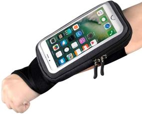 img 4 attached to 📱 Wristband Phone Holder: Convenient Forearm Thumb Wrist Bag for iPhone 12 Pro/12/12 mini/11/11 Pro/11 Pro Max – Ideal for Cycling, Jogging, and Exercise