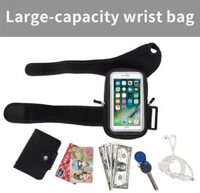 img 2 attached to 📱 Wristband Phone Holder: Convenient Forearm Thumb Wrist Bag for iPhone 12 Pro/12/12 mini/11/11 Pro/11 Pro Max – Ideal for Cycling, Jogging, and Exercise