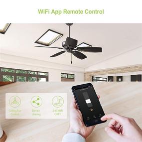 img 2 attached to 🔌 TESSAN Smart Ceiling Fan Control: WiFi Switch for Alexa and Google Home with Remote Control and Scheduling