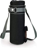 🍷 black/gray single insulated wine tote by legacy - picnic time brand логотип