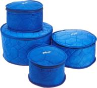 🔵 hagerty plate saver china storage set, blue - set of 4 логотип