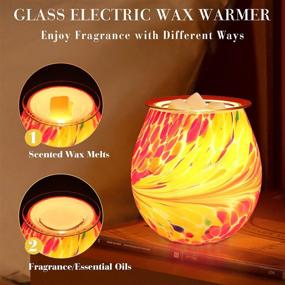 img 3 attached to ARVIDSSON Glass Electric Wax Melt Warmer for Scented Wax Melts - Wax Melter Burner for Cubes, Candle Warmer with 25W Edison Bulbs - Home Fragrance Solution