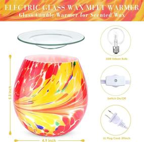 img 2 attached to ARVIDSSON Glass Electric Wax Melt Warmer for Scented Wax Melts - Wax Melter Burner for Cubes, Candle Warmer with 25W Edison Bulbs - Home Fragrance Solution