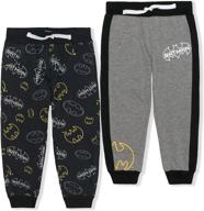 🦇 warner bros boy’s jogger pants set - batman print, athletic sweatpants logo