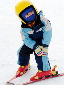 img 3 attached to Kids Winter Fleece Balaclava Hats with Neck Warmers - Windproof Ski Face Covering and Scarf for Boys Girls