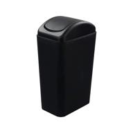 🗑️ ucake 14l swing top garbage can, 3.5 gallon swing lid trash bin, in black logo