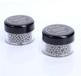 img 2 attached to 1000 PCS Decanter Cleaning Beads with Stainless Steel Brush - Ideal 🍷 for Wine Decanter, Bottle, Carafe, and Vase - Stainless Steel Cleaning Balls (3mm 1000pcs)