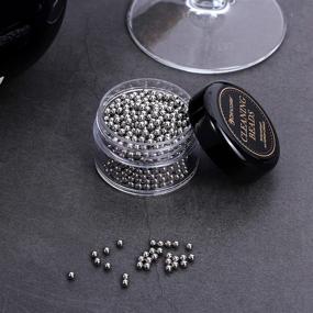 img 3 attached to 1000 PCS Decanter Cleaning Beads with Stainless Steel Brush - Ideal 🍷 for Wine Decanter, Bottle, Carafe, and Vase - Stainless Steel Cleaning Balls (3mm 1000pcs)