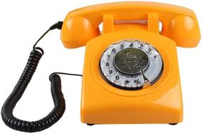 img 3 attached to 📞 Corded Retro Phone: TelPal Landline Telephone with Old Fashion Rotary Dial Keypad - Vintage Classic 80s Antique Decorative Phone, Perfect Gift