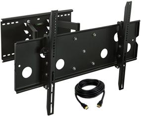 img 4 attached to Mount-It! Full Motion TV Mount: Heavy-Duty Swivel for 32-60 inch Screens, 4K Flat Panel, VESA Up To 750x450