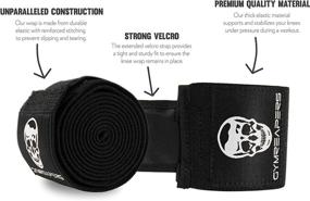 img 3 attached to 🏋️ 72-Inch Knee Wraps with Strap for Squats, Weightlifting, Powerlifting, Leg Press - Flexible Knee Wraps for Strength Training - Ideal for Men & Women