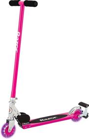 img 4 attached to 🛴 Razor S Spark Sport Kick Scooter: LED Light-Up Wheels, Full-Deck Grip Tape, Spark Bar - Lightweight Aluminum Frame, Foldable