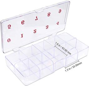 img 2 attached to 📦 Clear Color Small Empty Storage Organizer Box Case with 10 Compartments - Ideal for False Nail Tips, Vitamins, Accessories - Beauticom USA