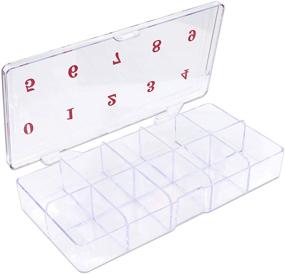 img 4 attached to 📦 Clear Color Small Empty Storage Organizer Box Case with 10 Compartments - Ideal for False Nail Tips, Vitamins, Accessories - Beauticom USA