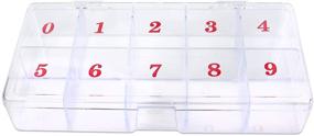 img 1 attached to 📦 Clear Color Small Empty Storage Organizer Box Case with 10 Compartments - Ideal for False Nail Tips, Vitamins, Accessories - Beauticom USA