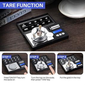 img 2 attached to 📏 THINKSCALE Milligram Scale: High-Precision Digital Pocket Scale for Powder, Jewelry, Gem, Reloading - 50g Capacity, 0.001g Accuracy, 6 Units, Tare, Cal Weight Included