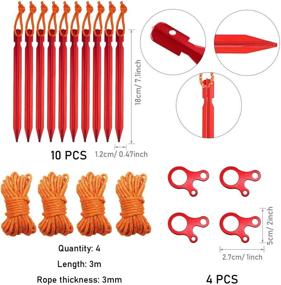 img 3 attached to Seasonsky Aluminum Lightweight Accessories Guylines Outdoor Recreation