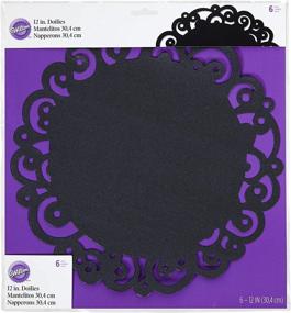 img 1 attached to 🖤 Wilton Black Swirl 12 inch Doilies: Elegant Décor for Any Occasion