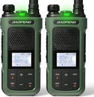 baofeng g11s gmrs radio with noaa weather and rechargeable walkie talkie - long range two way radio with earpiece, rechargeable gmrs handheld radio, 1 pair - diy gmrs repeater channels logo