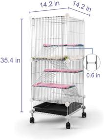 img 3 attached to 🐹 Indoor Expandable Stackable Pet Hutch Cages for Hamster, Rat, or Other Small Animals - 14x14x28 Inches
