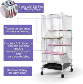 img 2 attached to 🐹 Indoor Expandable Stackable Pet Hutch Cages for Hamster, Rat, or Other Small Animals - 14x14x28 Inches