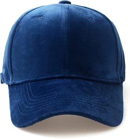 img 2 attached to Stylish Women's Winter Fall Velvet Baseball Cap: Adjustable 6-Panel Sports Hat